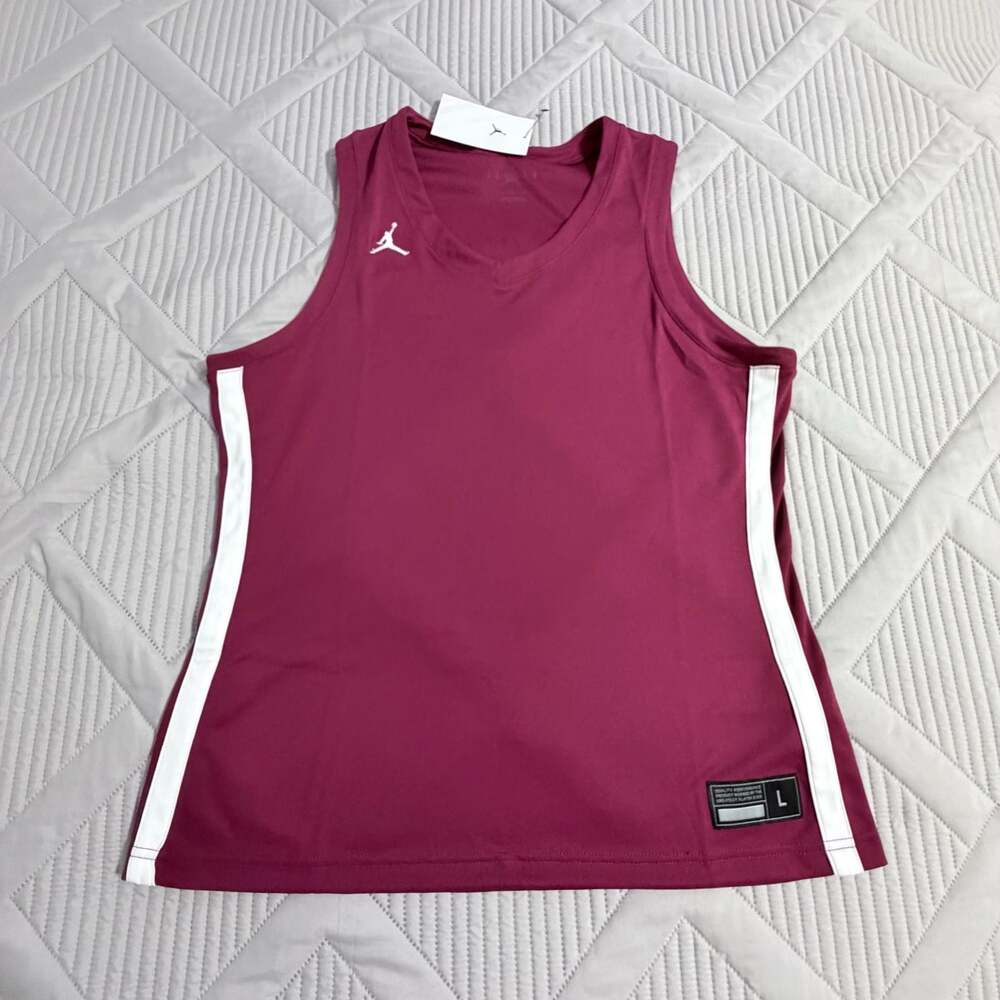 Jordan Women's Dri-FIT Basketball Practice Tank Jersey Maroon L

A6